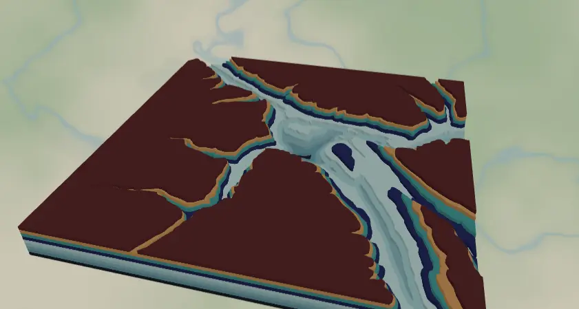 Canyon River Map Generator example