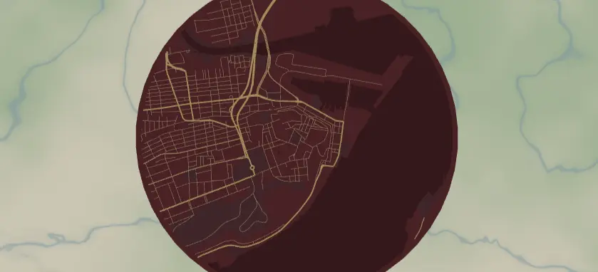 Christmas Ornament Map Generator example